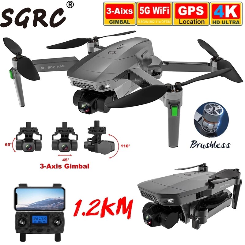 SGRC-RC  SG907MAX, 2   ī޶, HD 4K GPS..